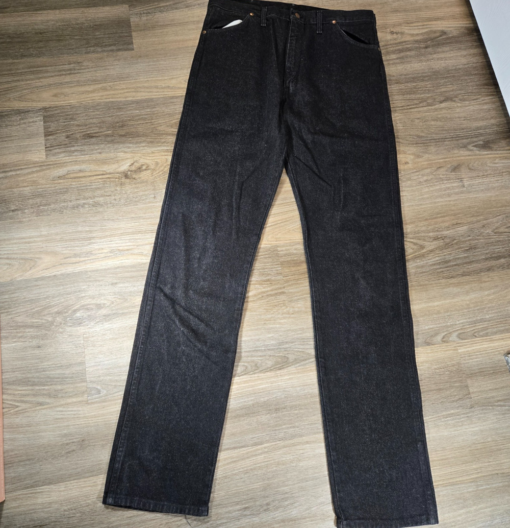 Vintage Wrangler 13MWZ Cowboy Cut Jeans Mens 36x40 Black Western Rodeo USA Made
